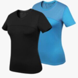 NWOT Women Workout Shirt Dry Fit Short Sleeve Set of 2 - Small